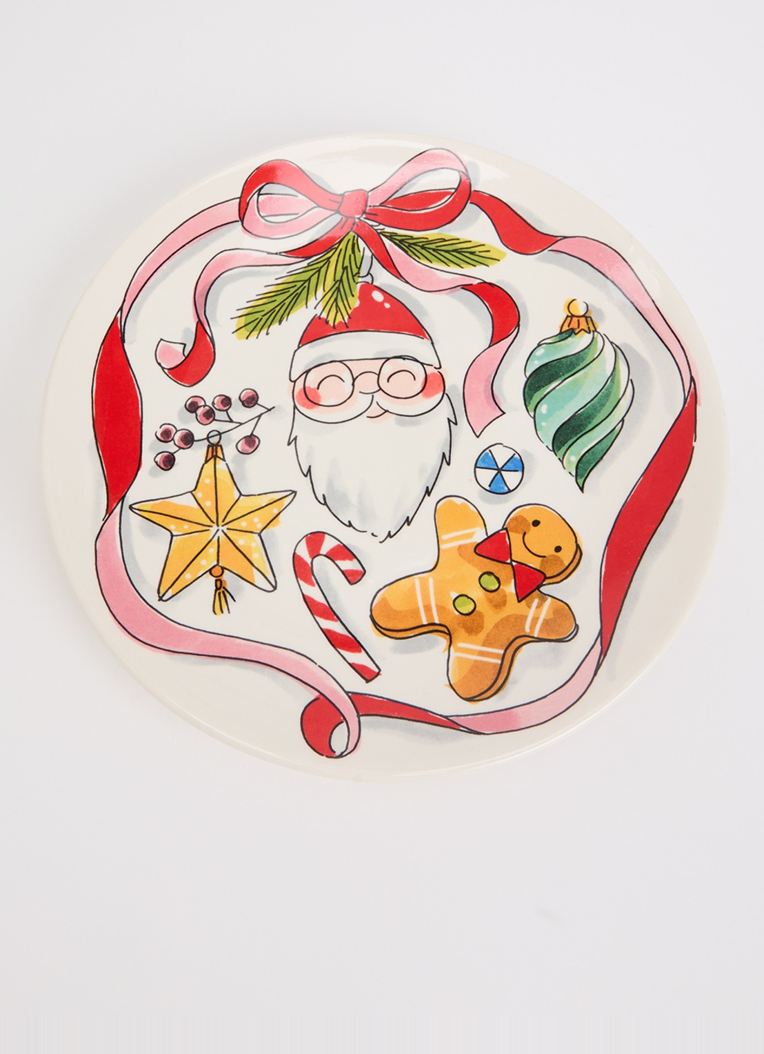 Blond Amsterdam Kerst bord 22 cm  - detail multicolor