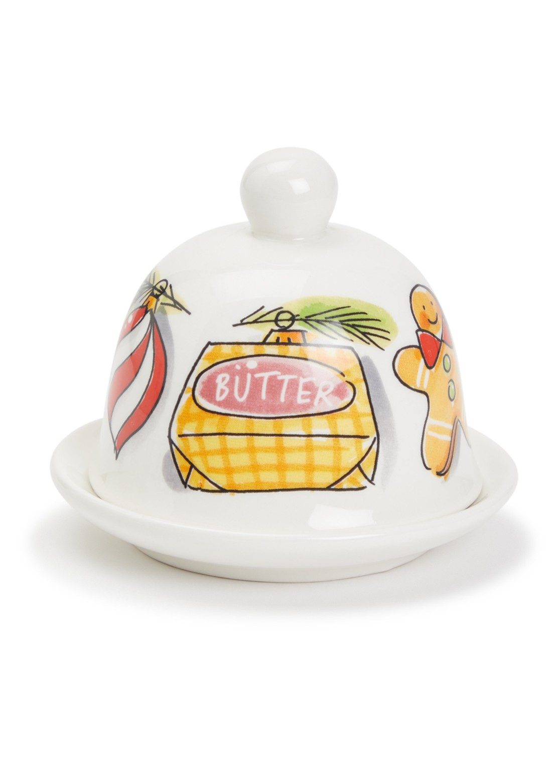 Blond Amsterdam Kerst botervloot 12 cm  - voorkant multicolor