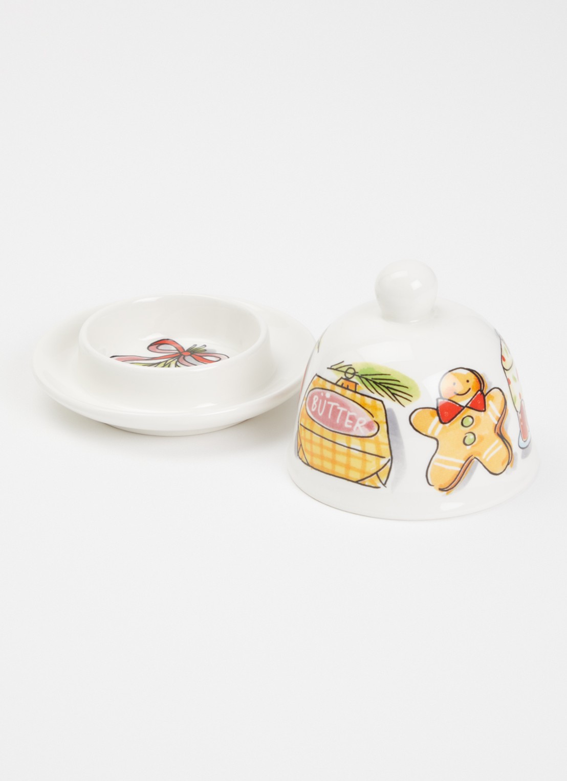 Blond Amsterdam Kerst botervloot 12 cm  - voorkant 2 multicolor