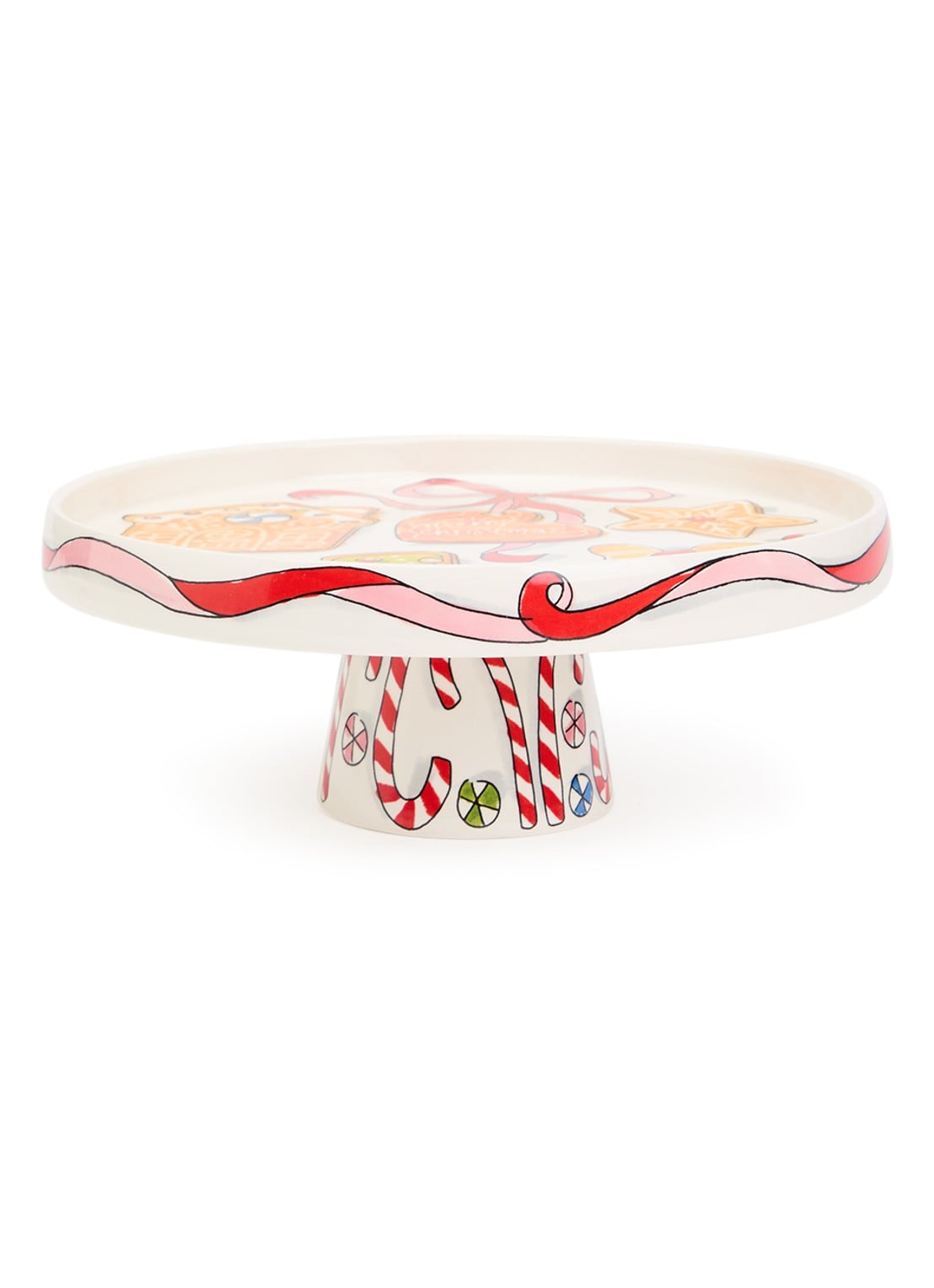 Blond Amsterdam Kerst taartplateau 24 cm  - voorkant multicolor