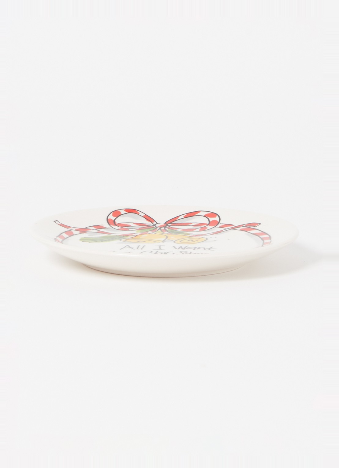 Blond Amsterdam Kerstklokken gebaksbordje 12 cm - voorkant 4 multicolor