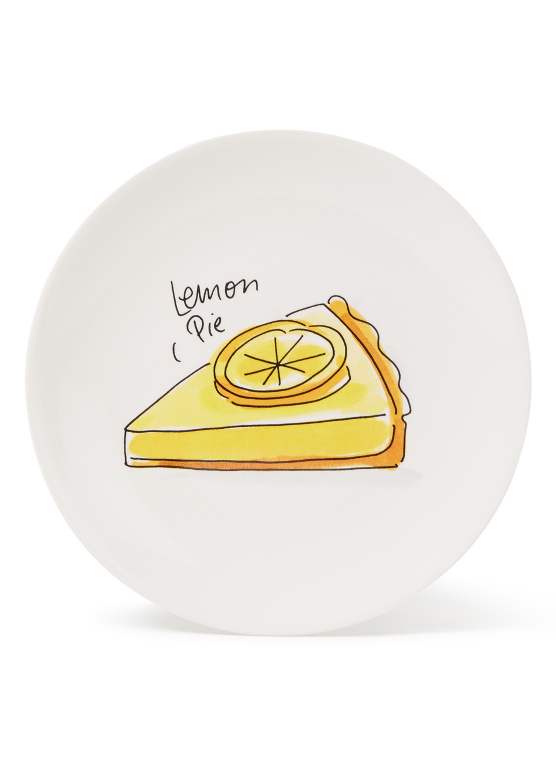 Blond Amsterdam Lemon Pie gebaksbordje 18 cm - voorkant gebroken wit