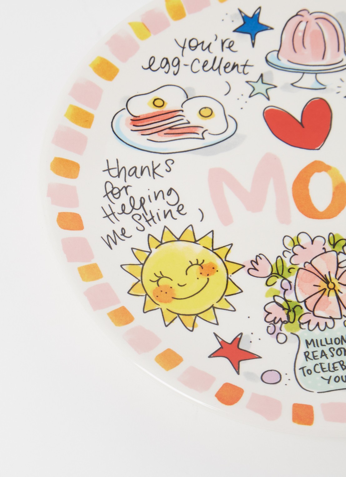 Blond Amsterdam Moederdag Mom ontbijtbord 22 cm  - detail wit