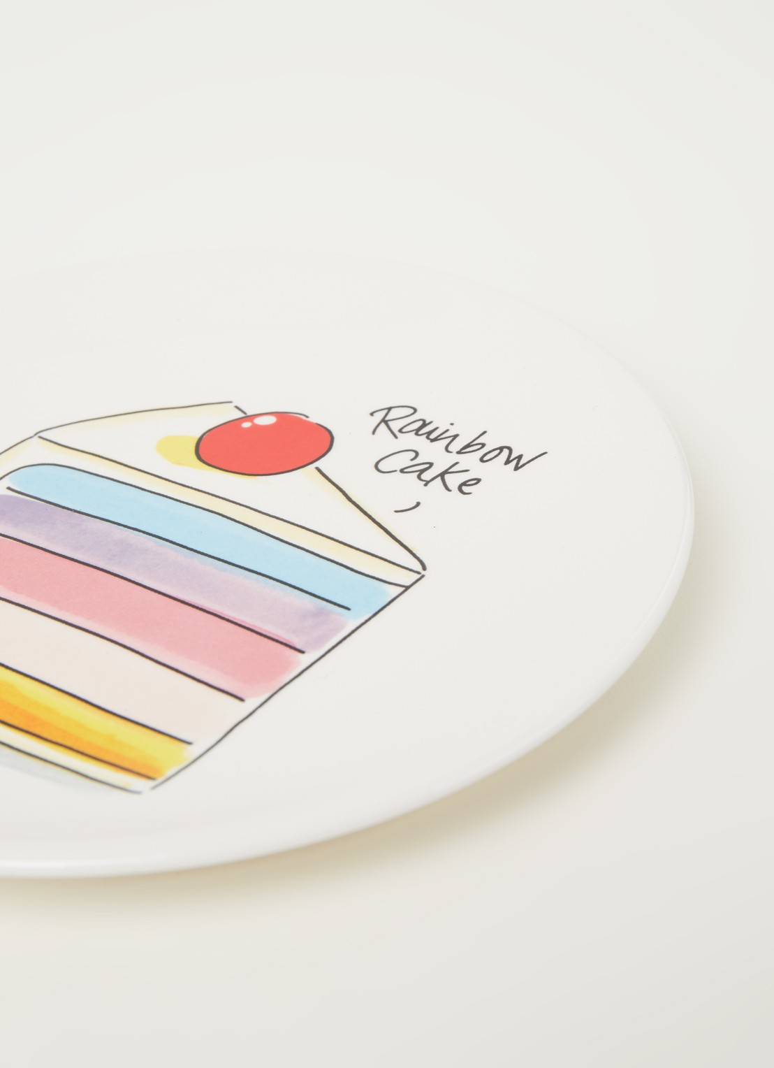 Blond Amsterdam Rainbow Cake gebaksbordje 18 cm - detail 3 wit