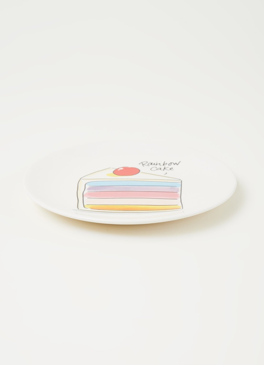 Blond Amsterdam Rainbow Cake gebaksbordje 18 cm - voorkant 2 wit