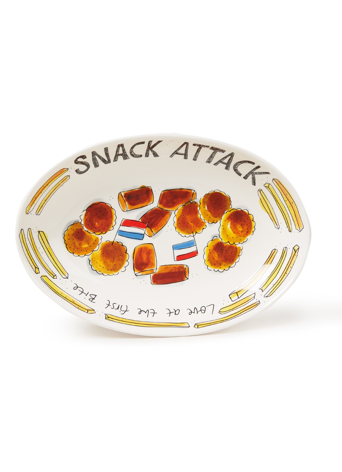 Blond Amsterdam Snack partyschaal 29 cm - voorkant 4 wit