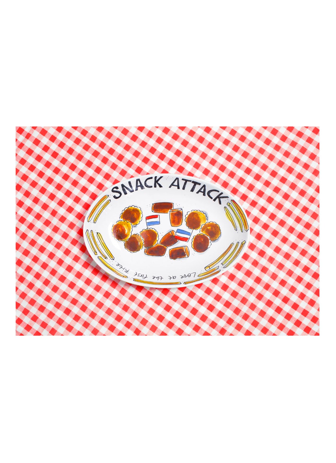 Blond Amsterdam Snack partyschaal 29 cm - voorkant 5 wit