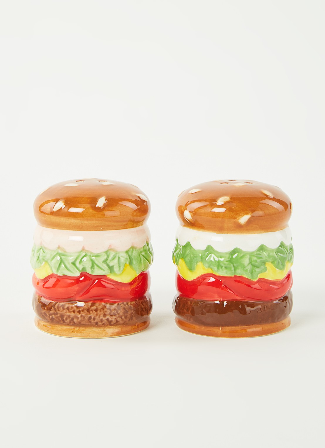Blond Amsterdam Snack peper- en zoutstrooier 7 cm 2-delig - voorkant 3 multicolor