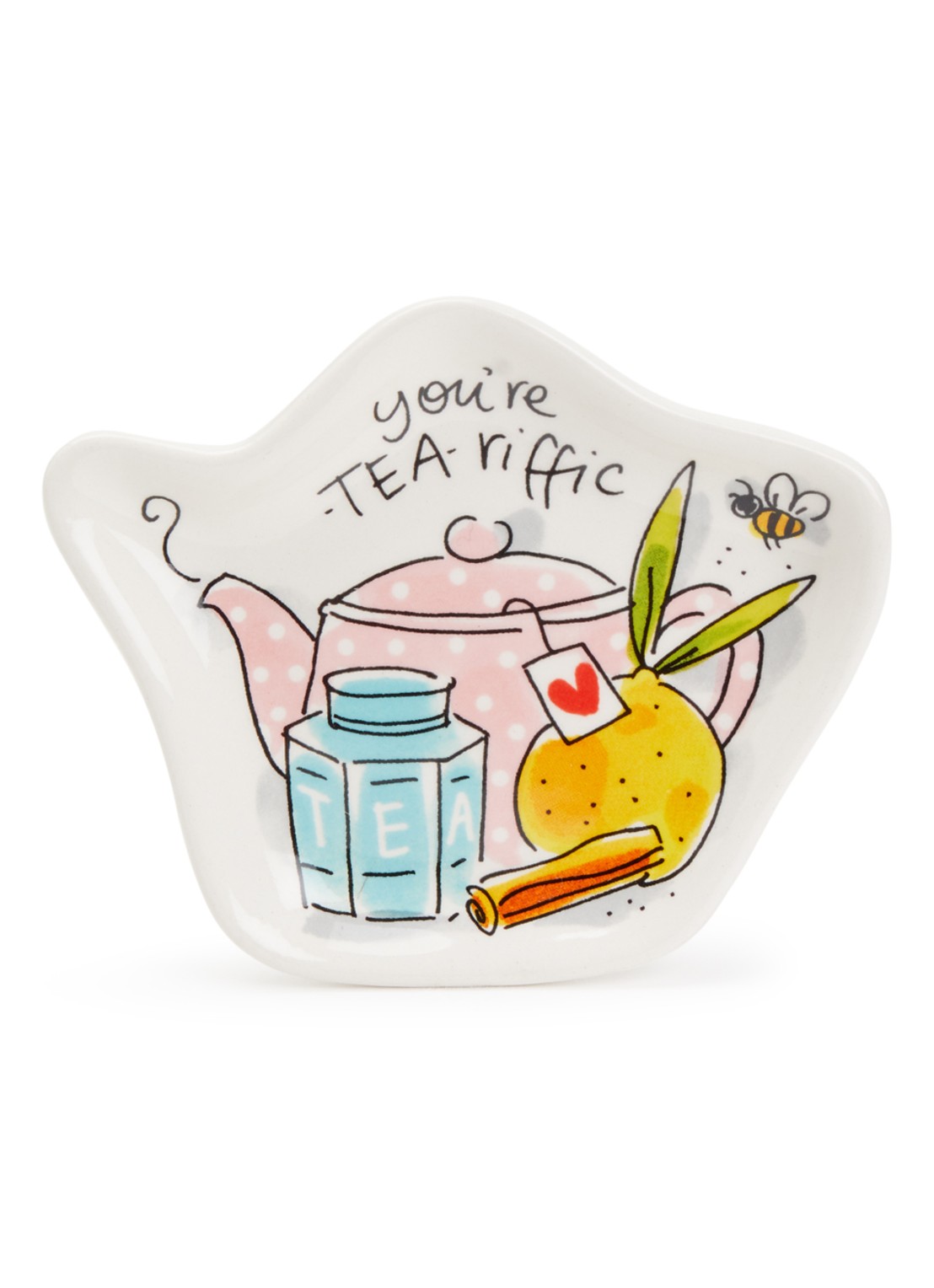Blond Amsterdam Teapot theetip 5 cm - voorkant gebroken wit