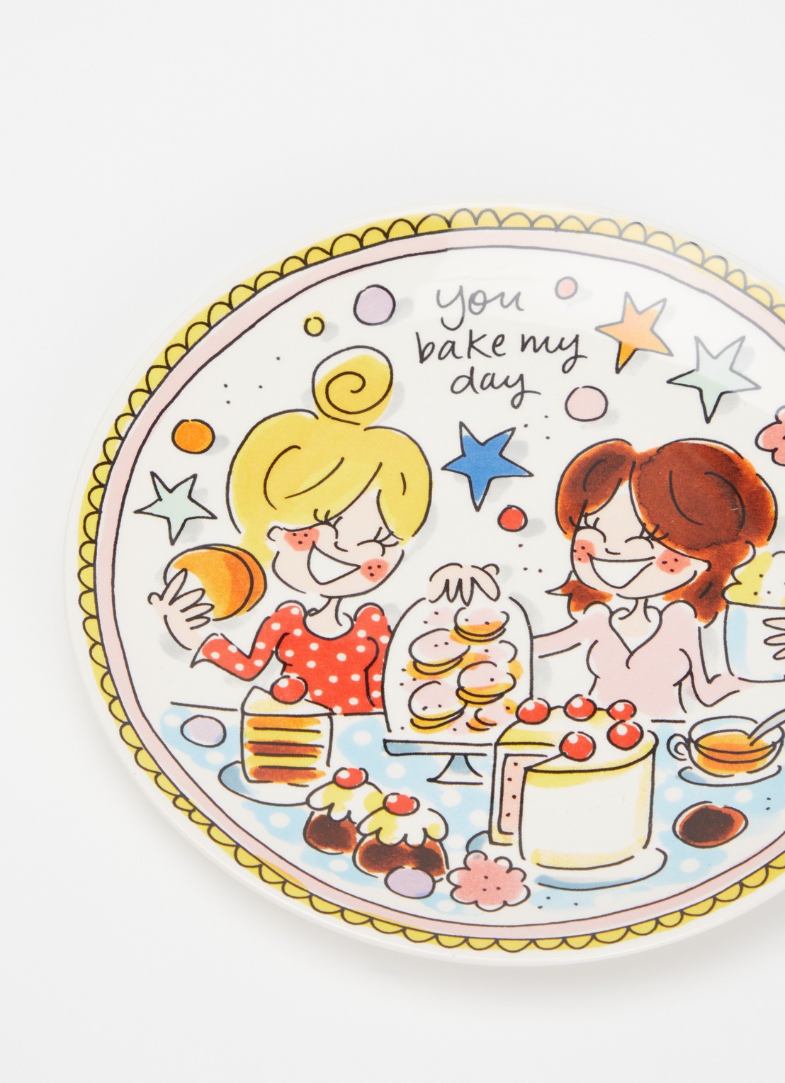 Blond Amsterdam You Bake My Day gebaksbordje 18 cm - detail gebroken wit