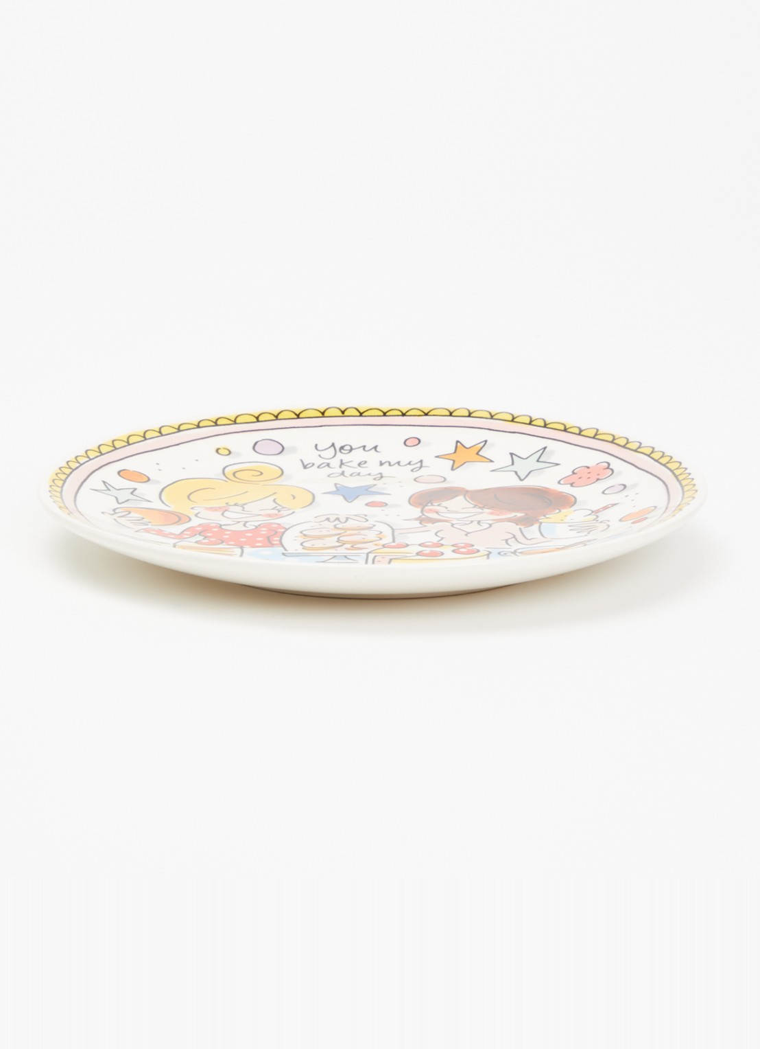 Blond Amsterdam You Bake My Day gebaksbordje 18 cm - voorkant 4 gebroken wit