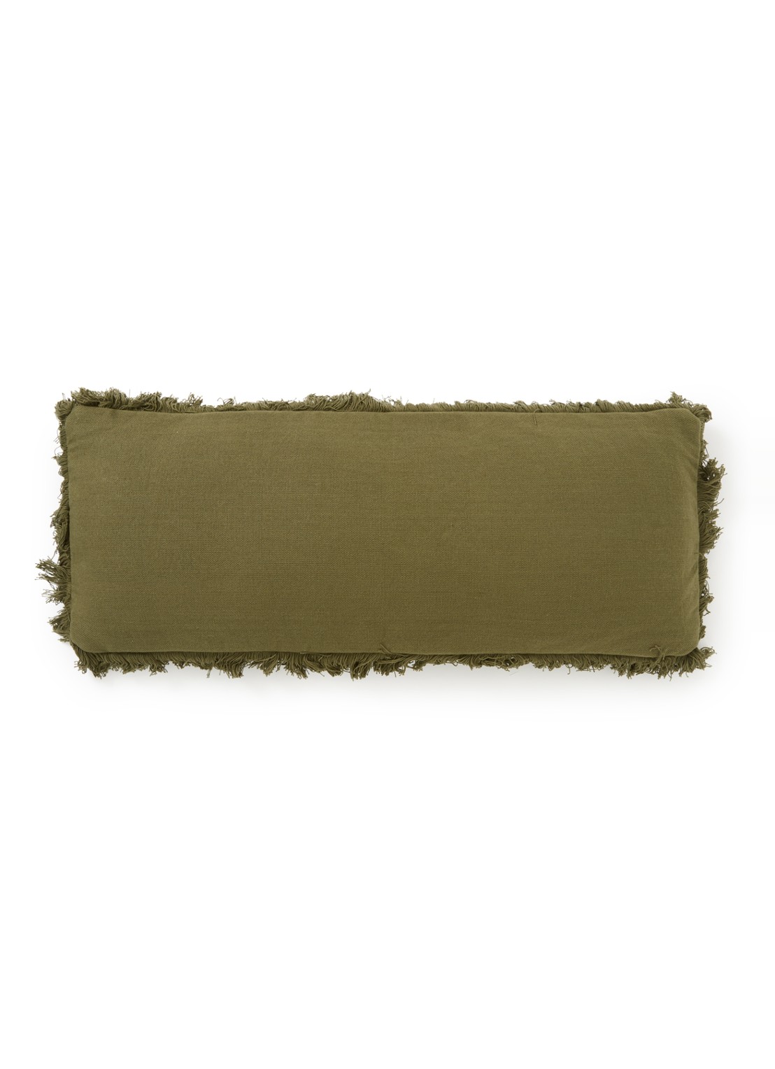 Bloomingville Dee sierkussen 90 x 35 cm - voorkant legergroen