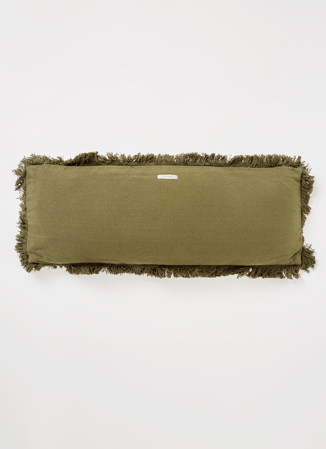 Bloomingville Dee sierkussen 90 x 35 cm - voorkant 2 legergroen