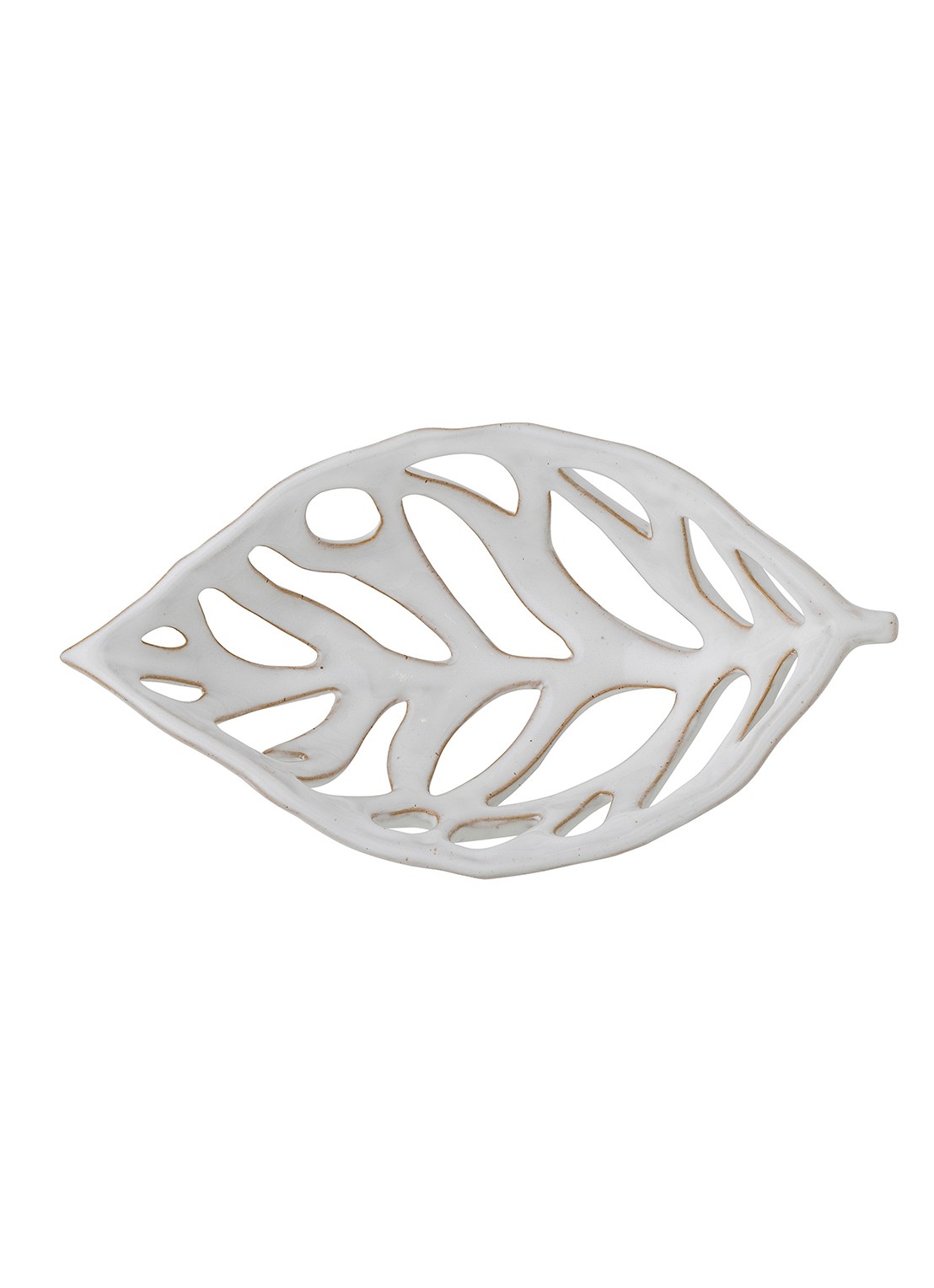 Bloomingville Foligno Deco schaal 27 x 14 cm - detail wit