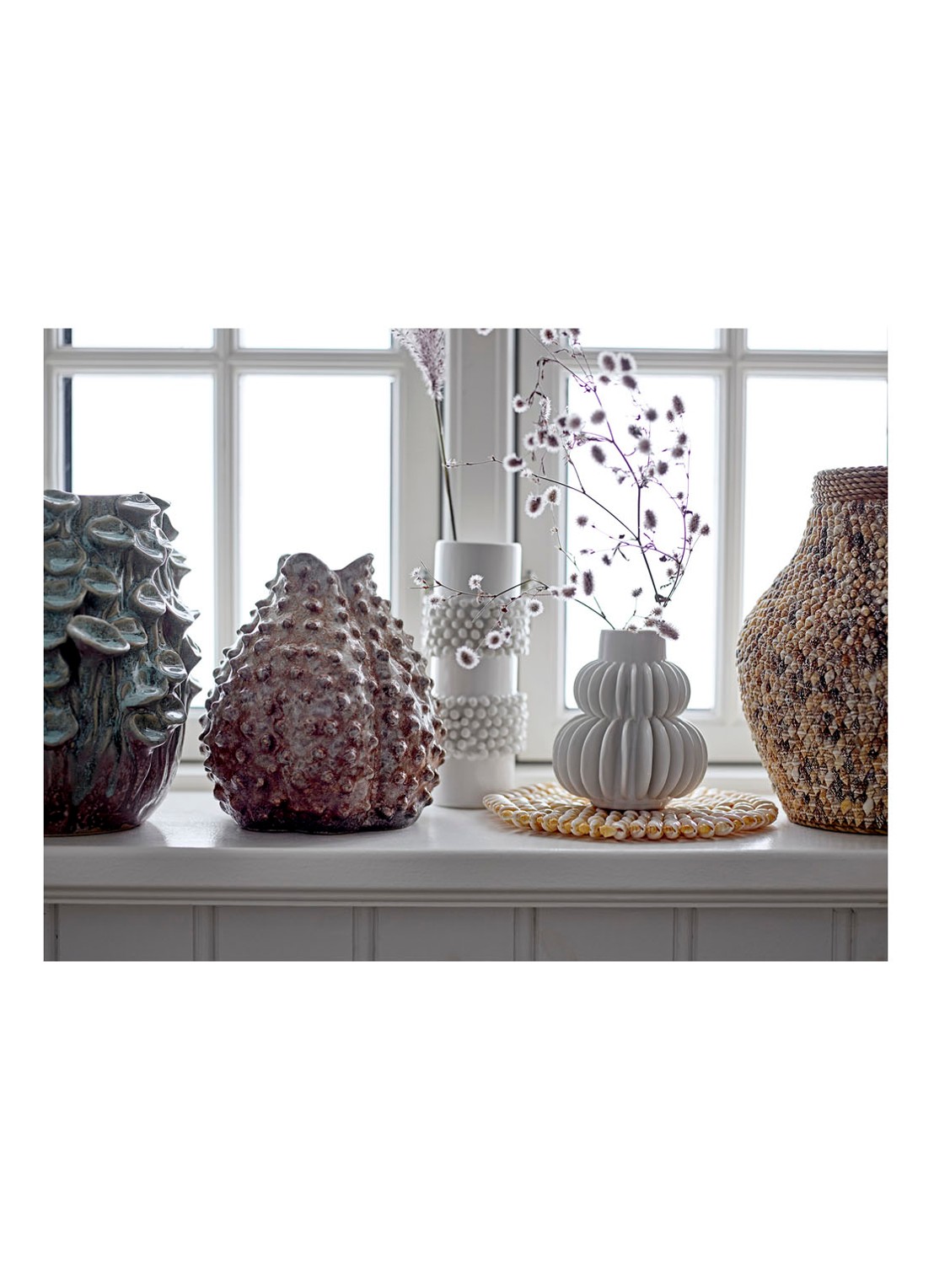 Bloomingville Halfdan vaas 14 cm - detail 5 wit