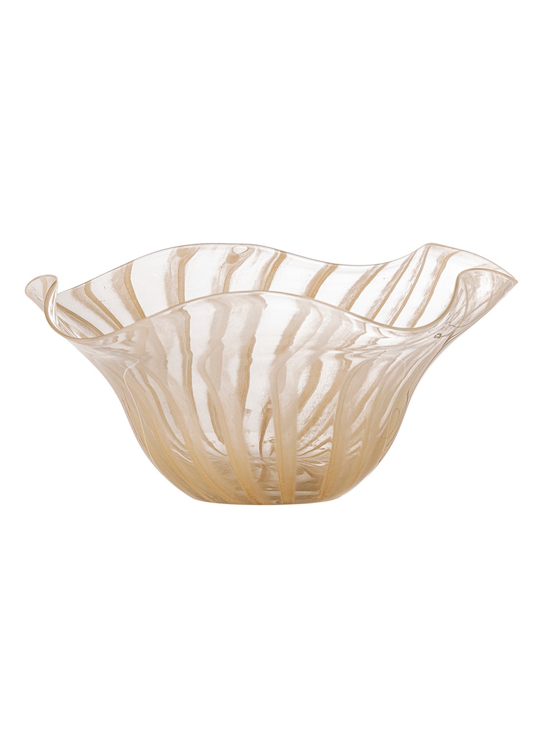 Bloomingville Imri schaal 32 x 30 cm - voorkant abrikoos