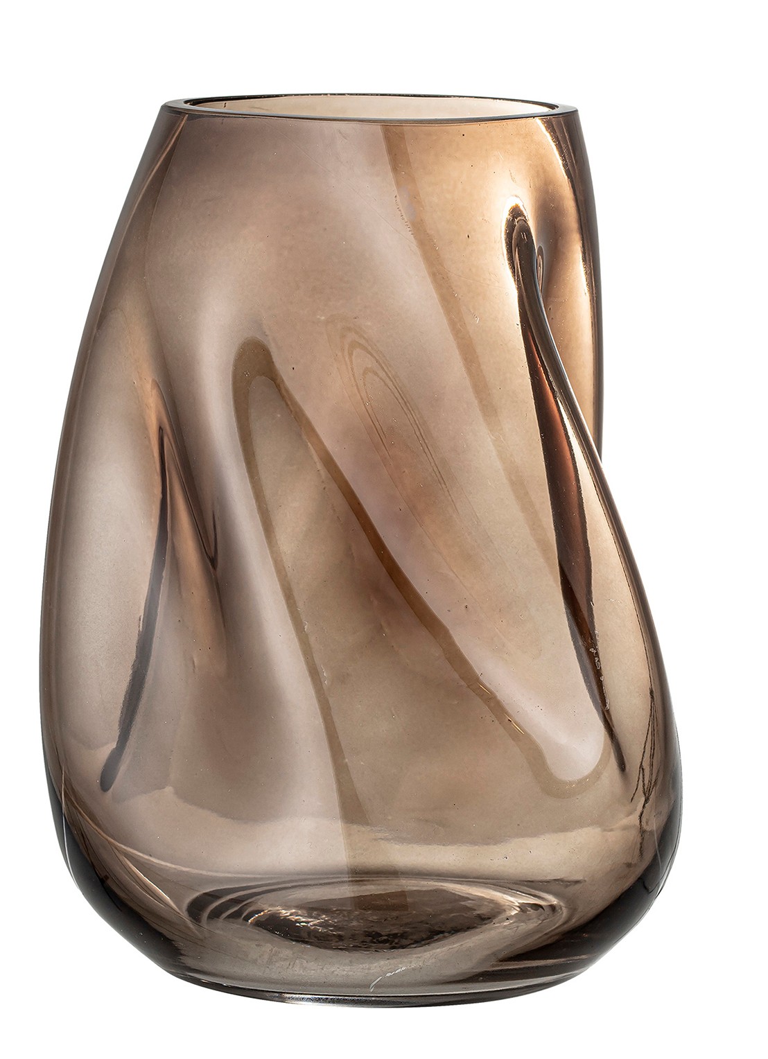 Bloomingville Ingolf vaas 26 cm - voorkant 6 bruin