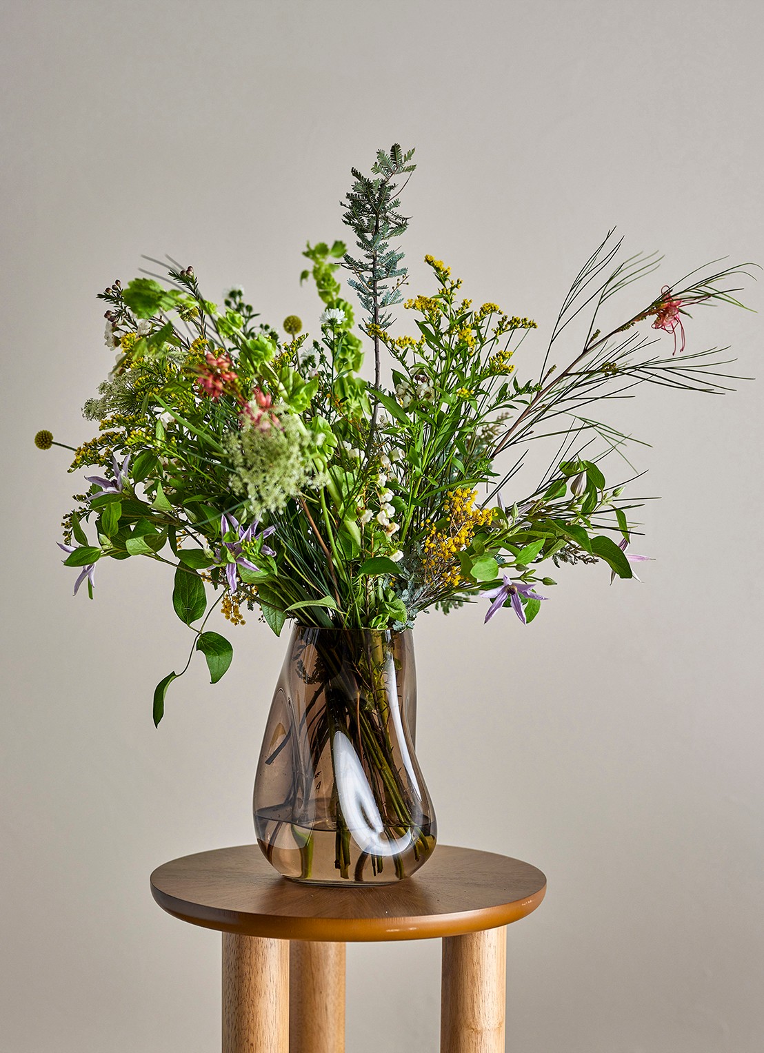 Bloomingville Ingolf vaas 26 cm - voorkant 7 bruin