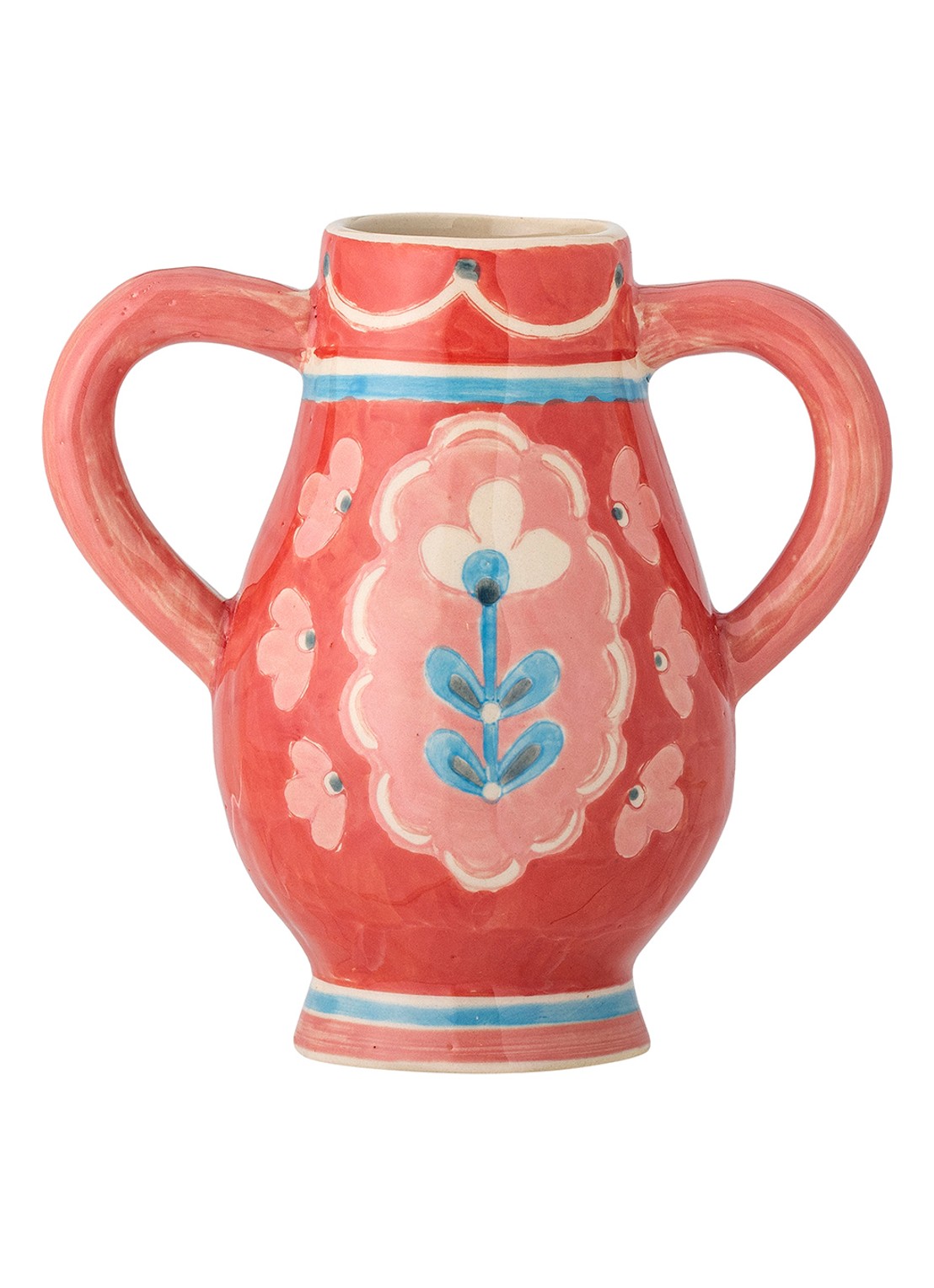 Bloomingville Odina vaas 15 cm - voorkant rood