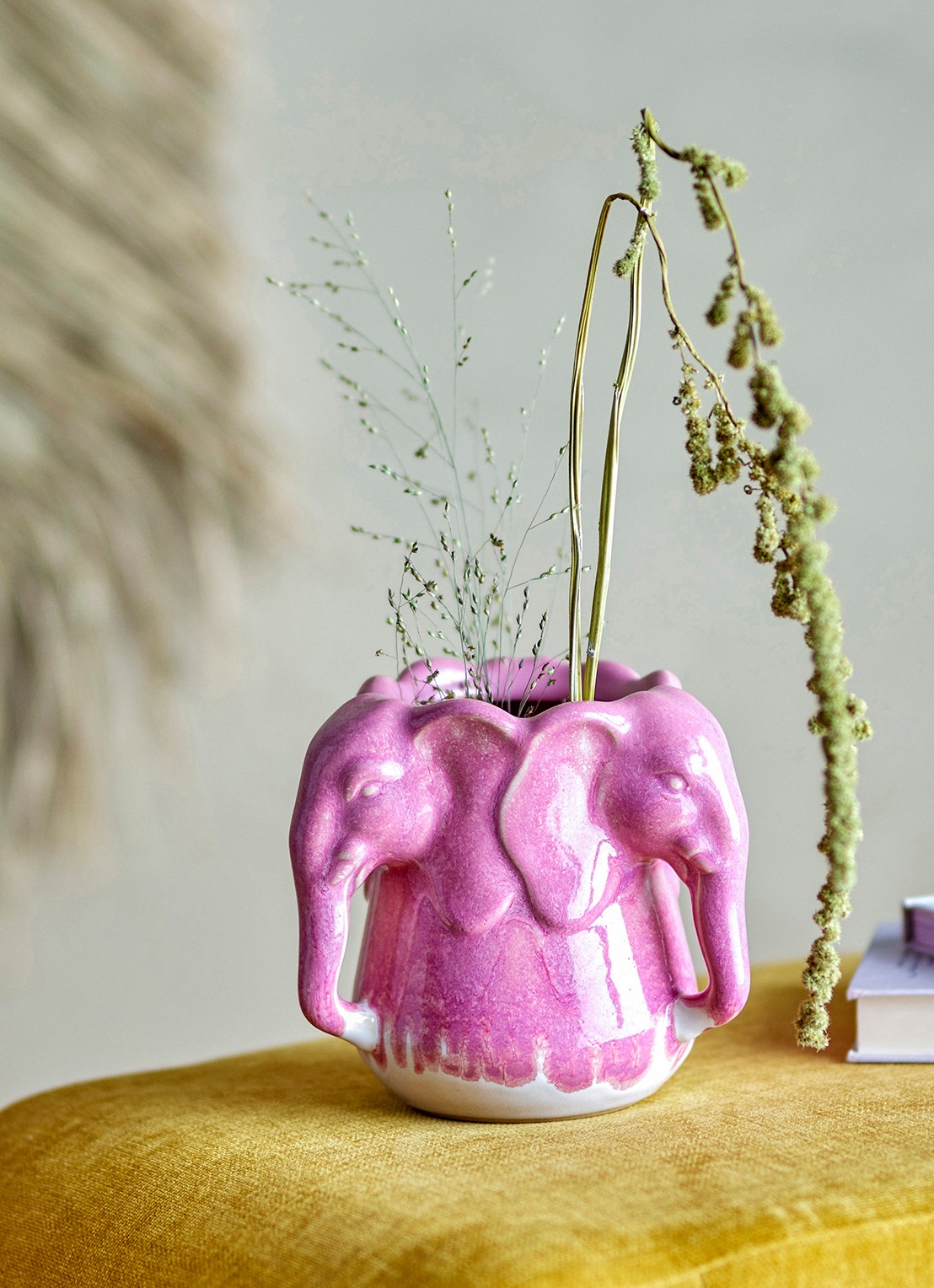 Bloomingville Pontus vaas 15,5 cm - detail 2 roze
