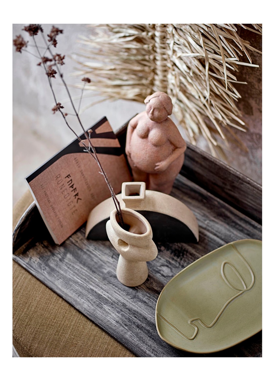 Bloomingville Sidsel ornament 25 cm - detail 2 bruin