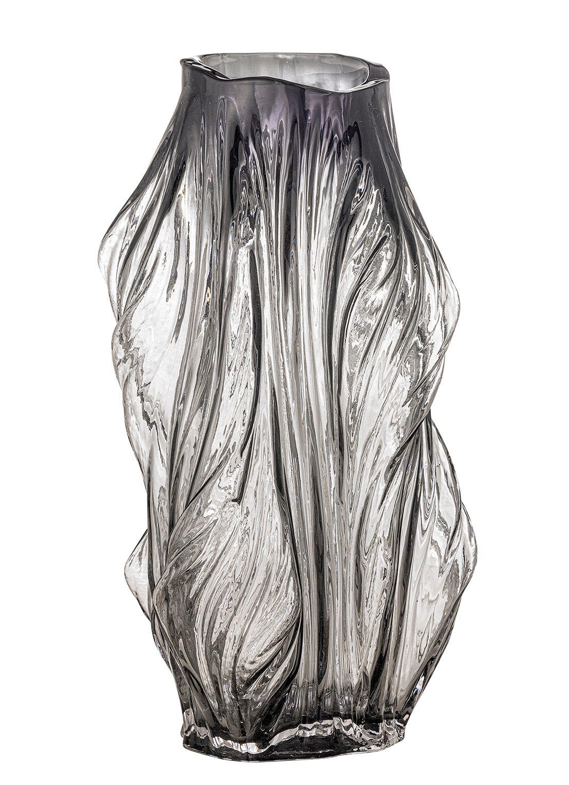 Bloomingville Tulla vaas 32 cm - voorkant grijs