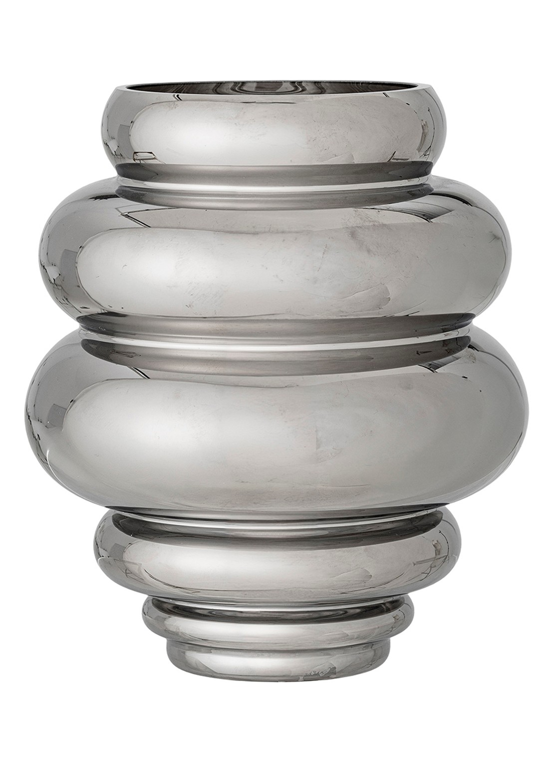 Bloomingville Zorya vaas 24 cm - voorkant 2 zilver