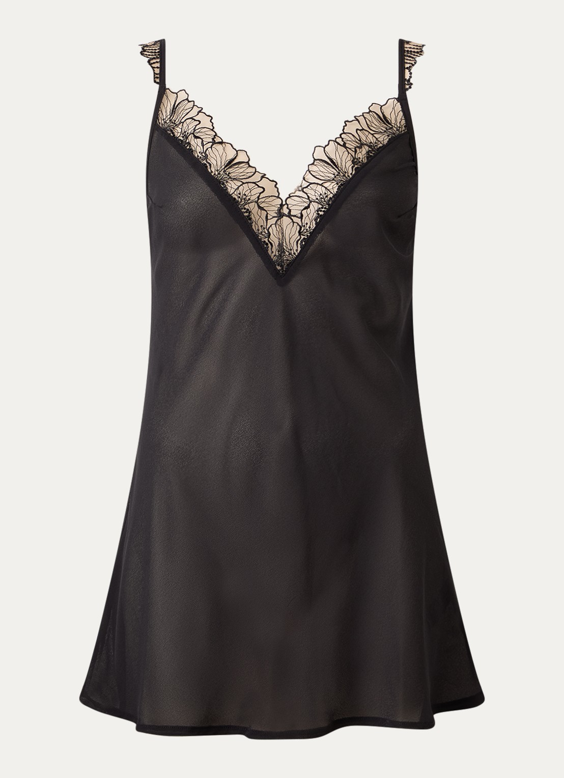 Bluebella Amarosa slipdress met kant - voorkant zwart