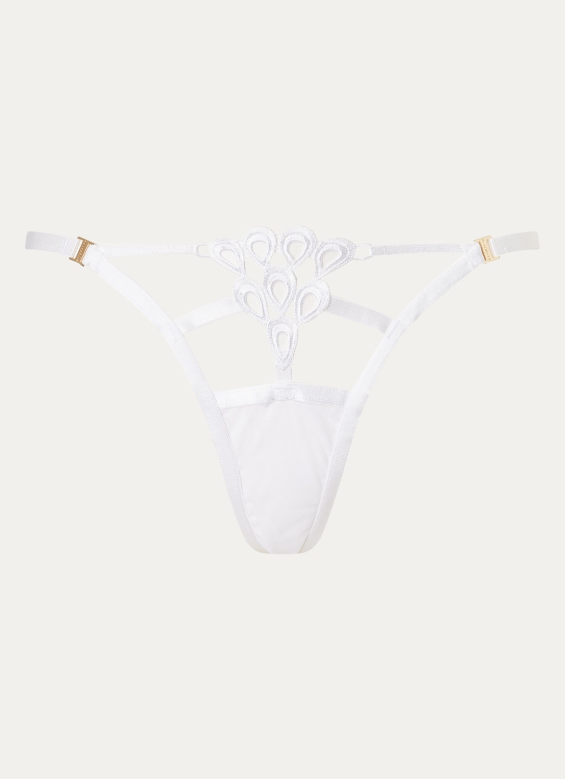 Bluebella Aria string met borduring - voorkant 2 wit