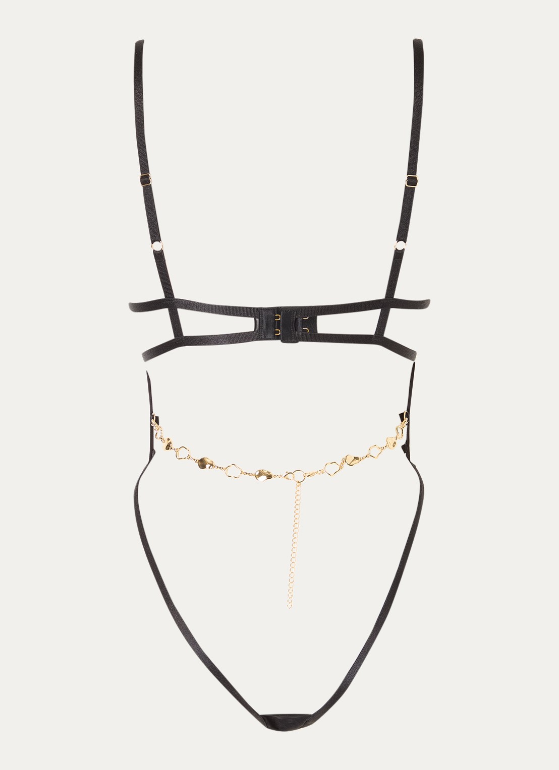 Bluebella Azalea body met kettingdetail - achterkant 2 zwart