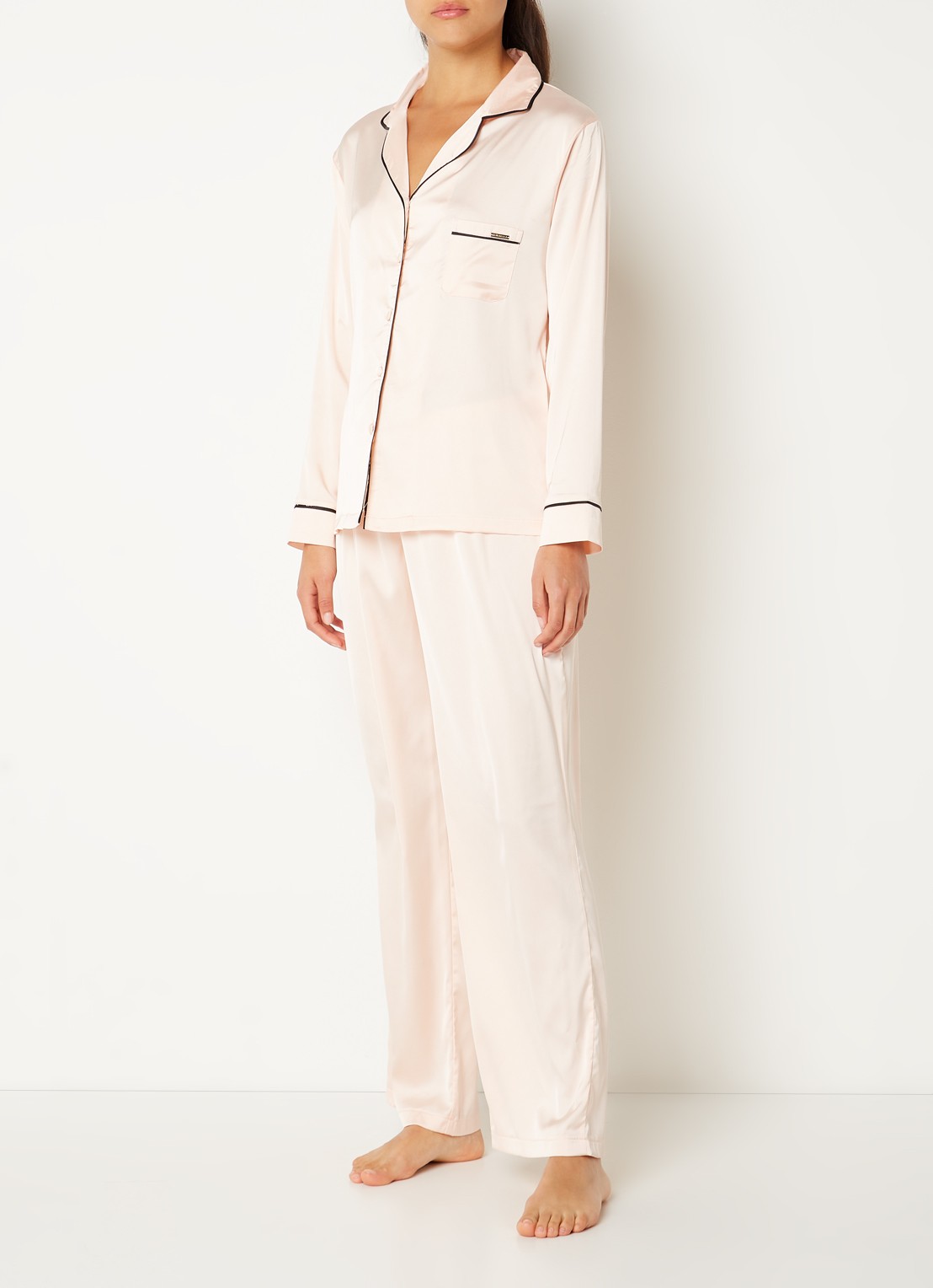 Bluebella Claudia pyjamaset van satijn  - detail 4 roze