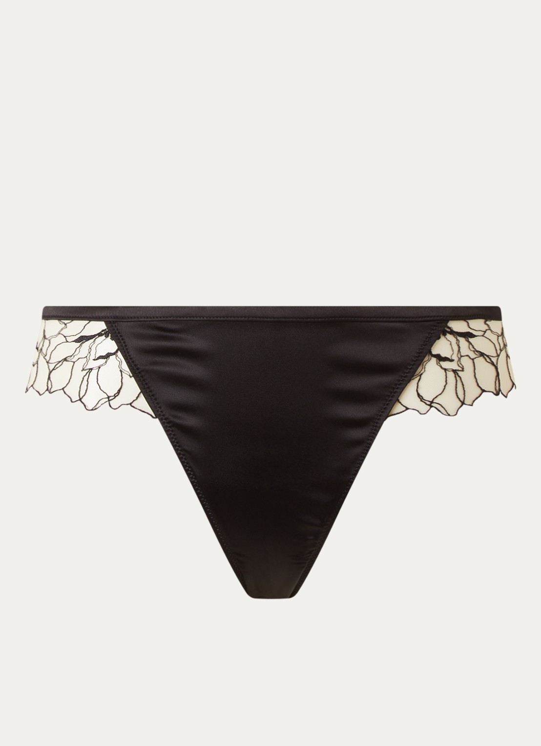 Bluebella Fern tanga van mesh - voorkant zwart