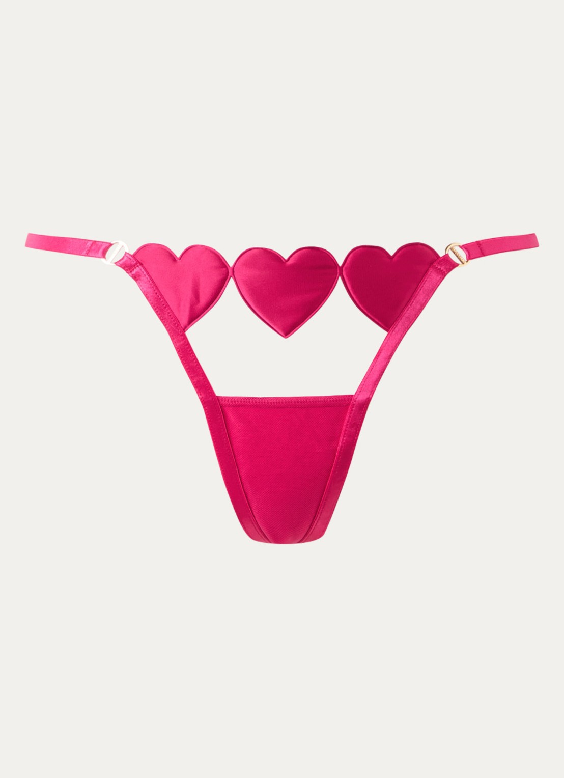 Bluebella Gia string met satijn - voorkant fuchsia