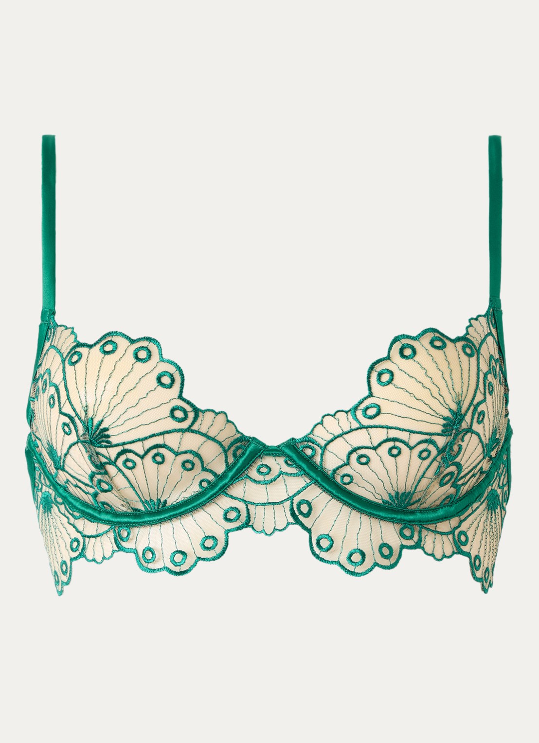 Bluebella Jane beugel bh van mesh met borduring - voorkant multicolor