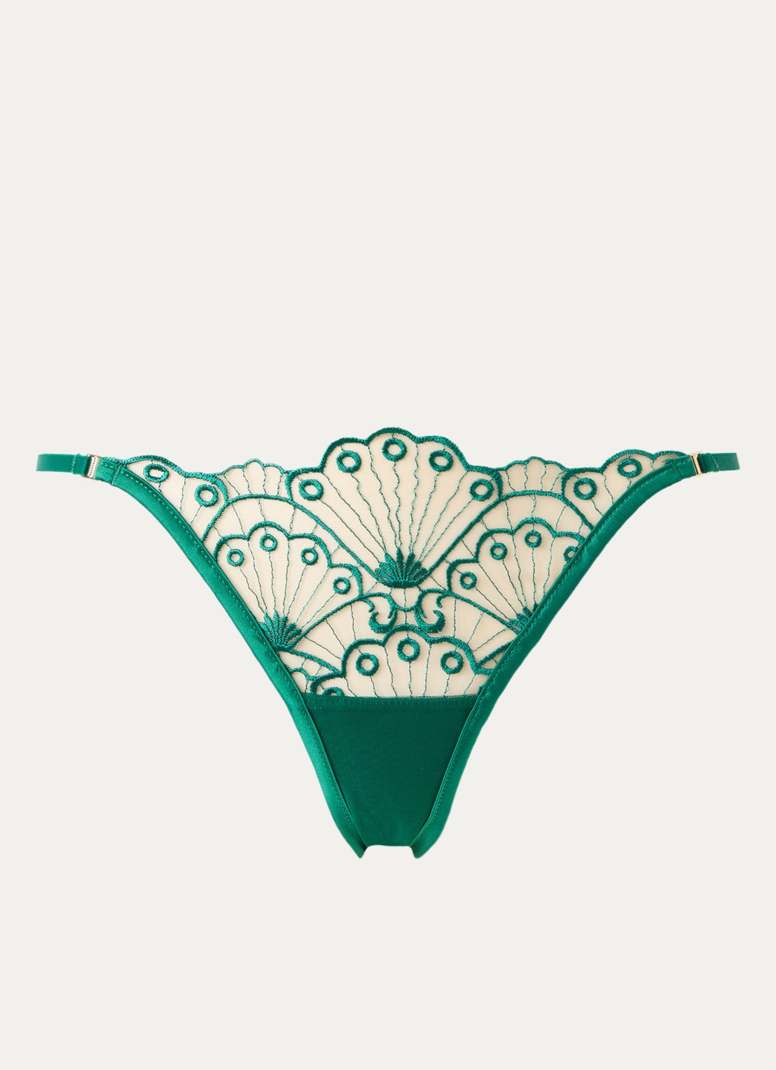 Bluebella Jane slip van mesh met borduring - voorkant multicolor