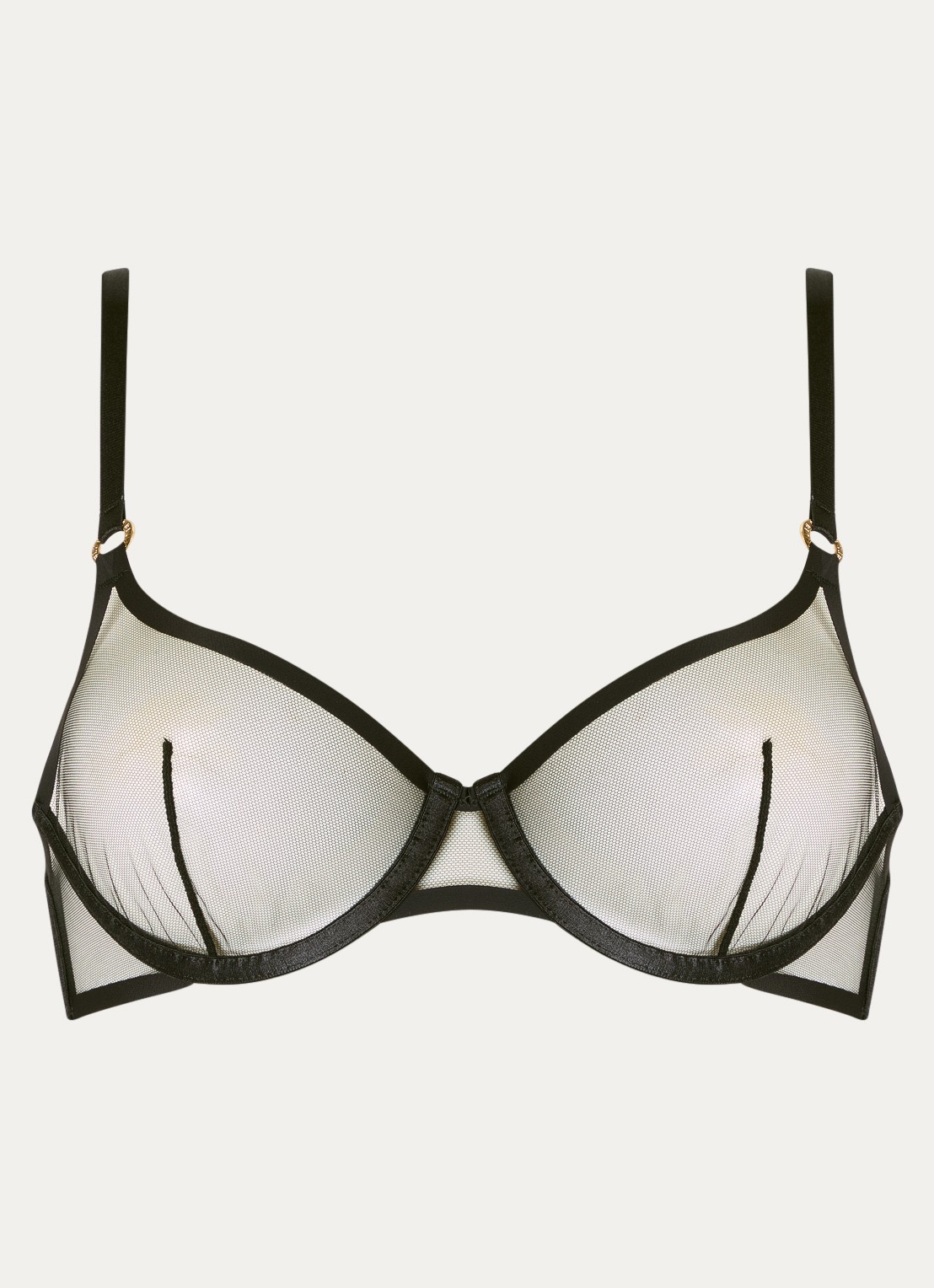 Bluebella Naomi beugel bh van mesh - voorkant 3 zwart
