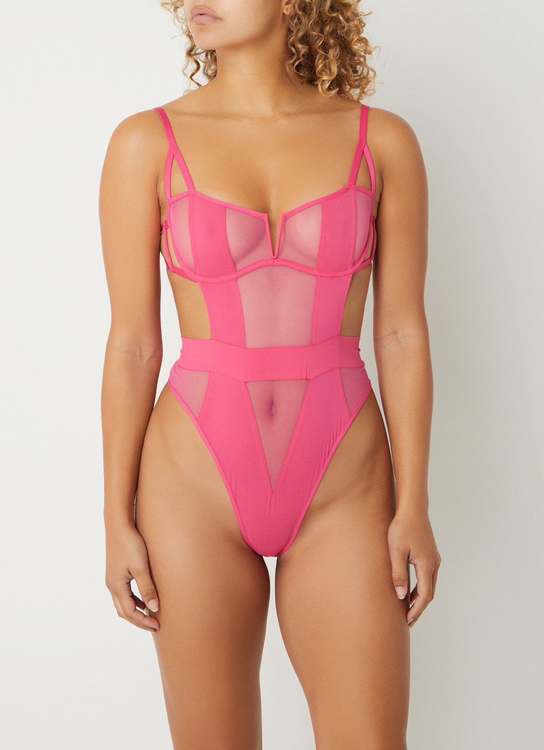 Bluebella Orla body met beugel en mesh - voorkant 3 fuchsia