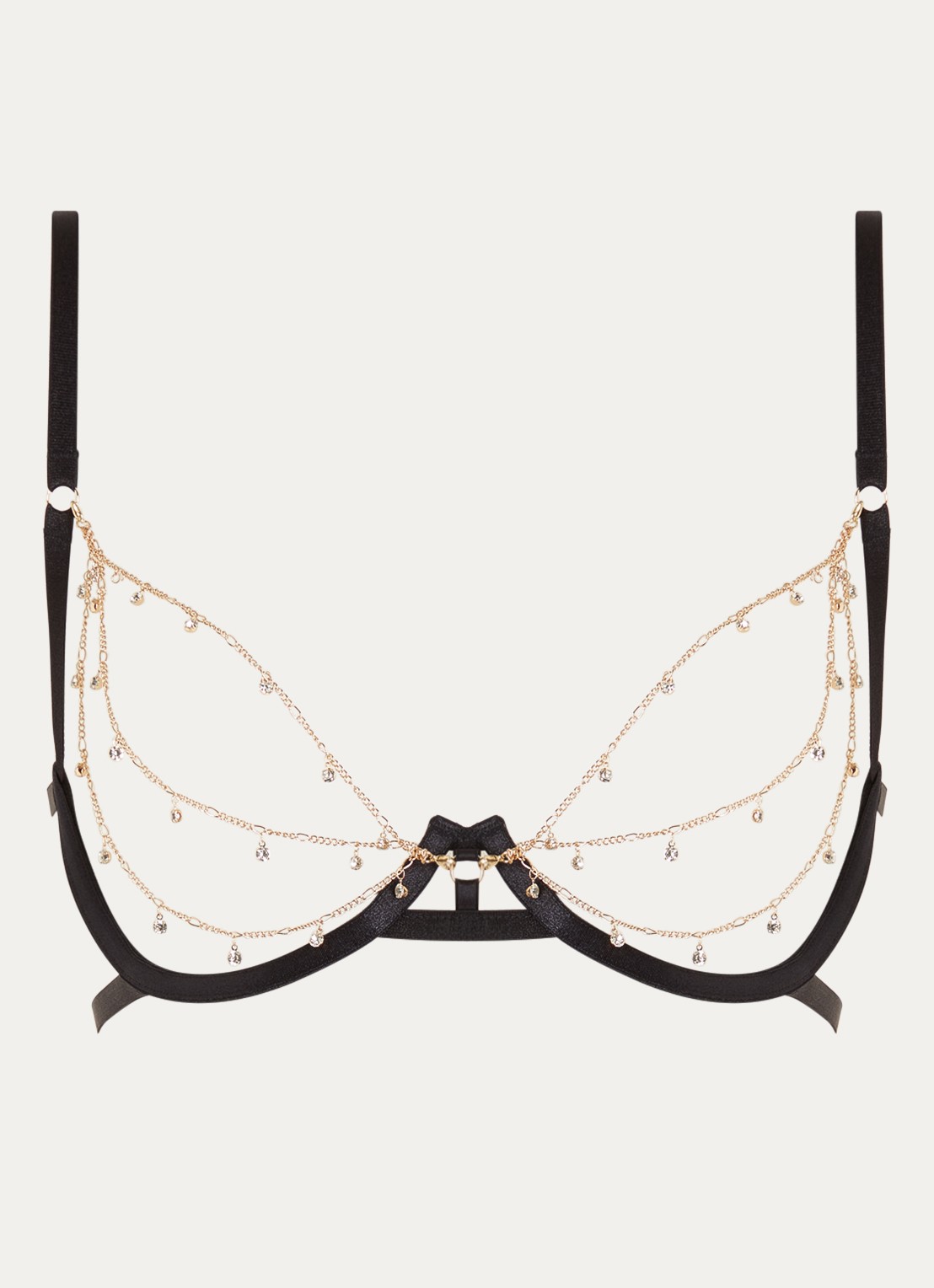 Bluebella Petra bh met strass - voorkant zwart