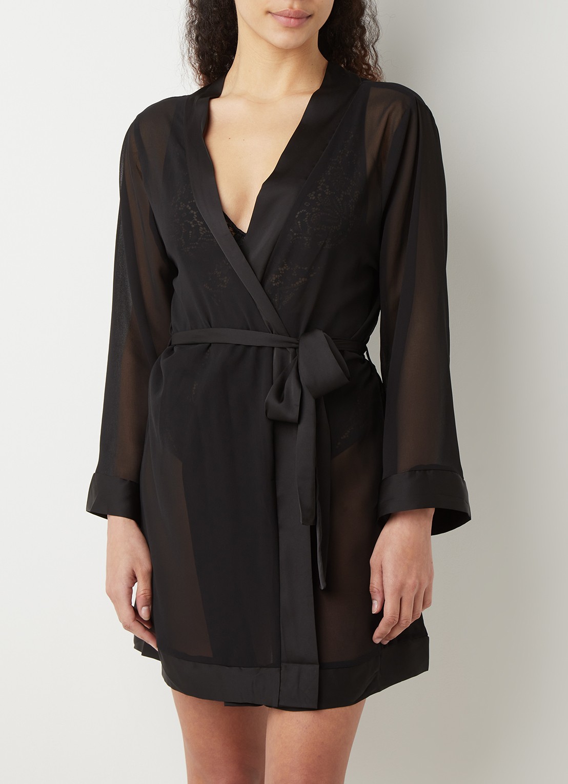 Bluebella Semi-transparante kimono - detail 4 zwart