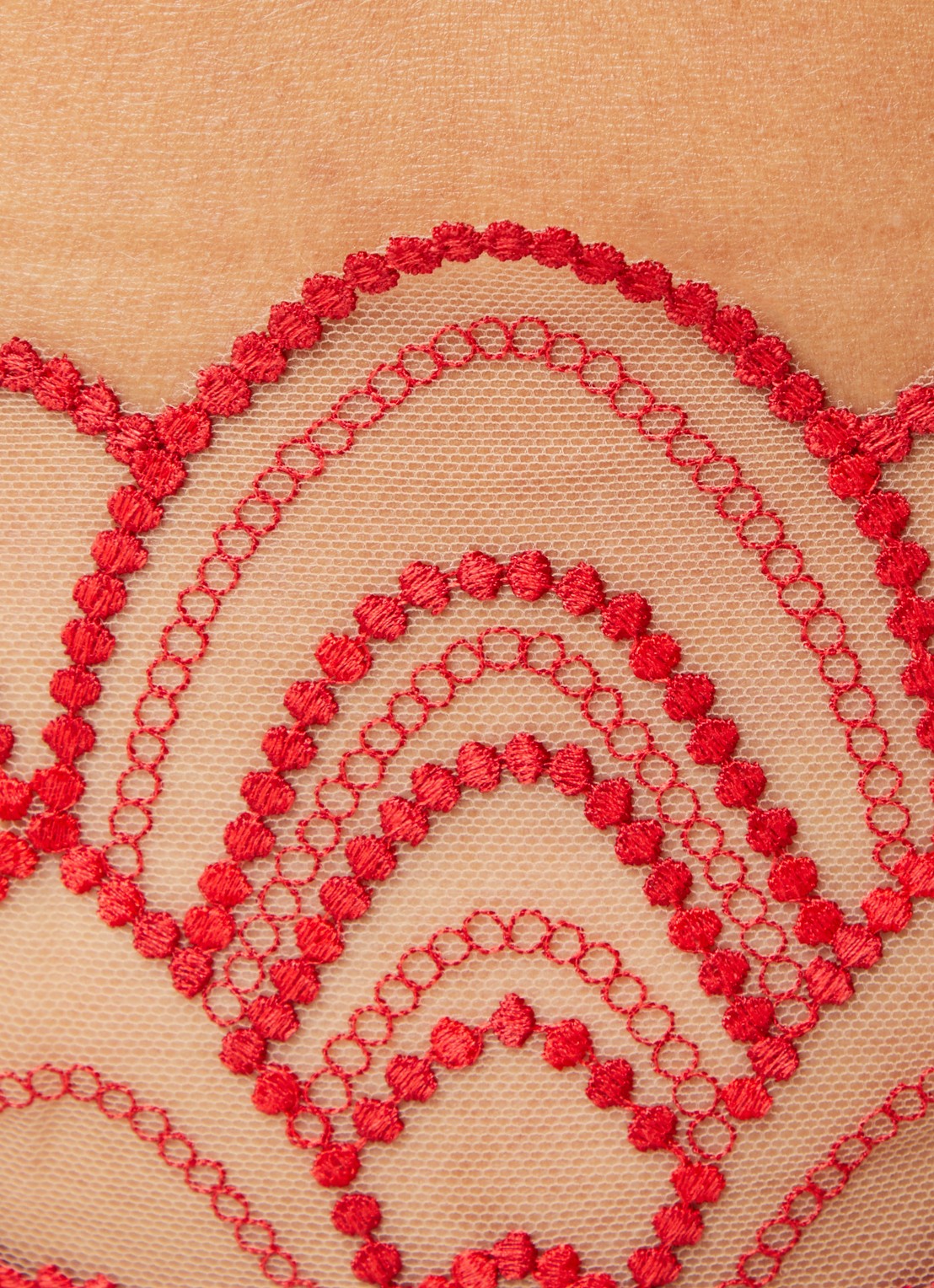 Bluebella Soraya string van mesh met borduring - detail 5 rood