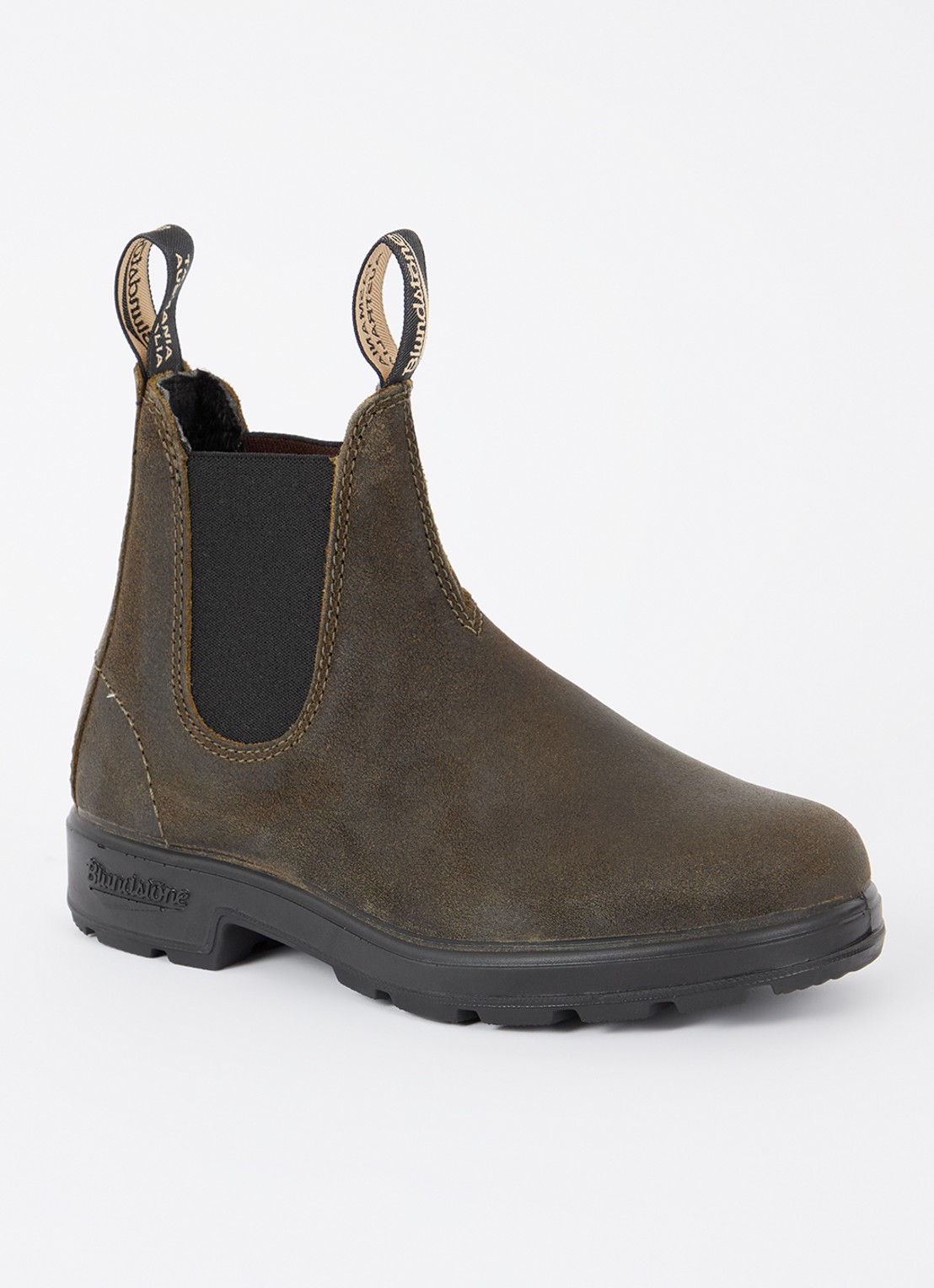 Blundstone 1615 Orinional chelsea boot van nubuck - voorkant 2 bronsgroen