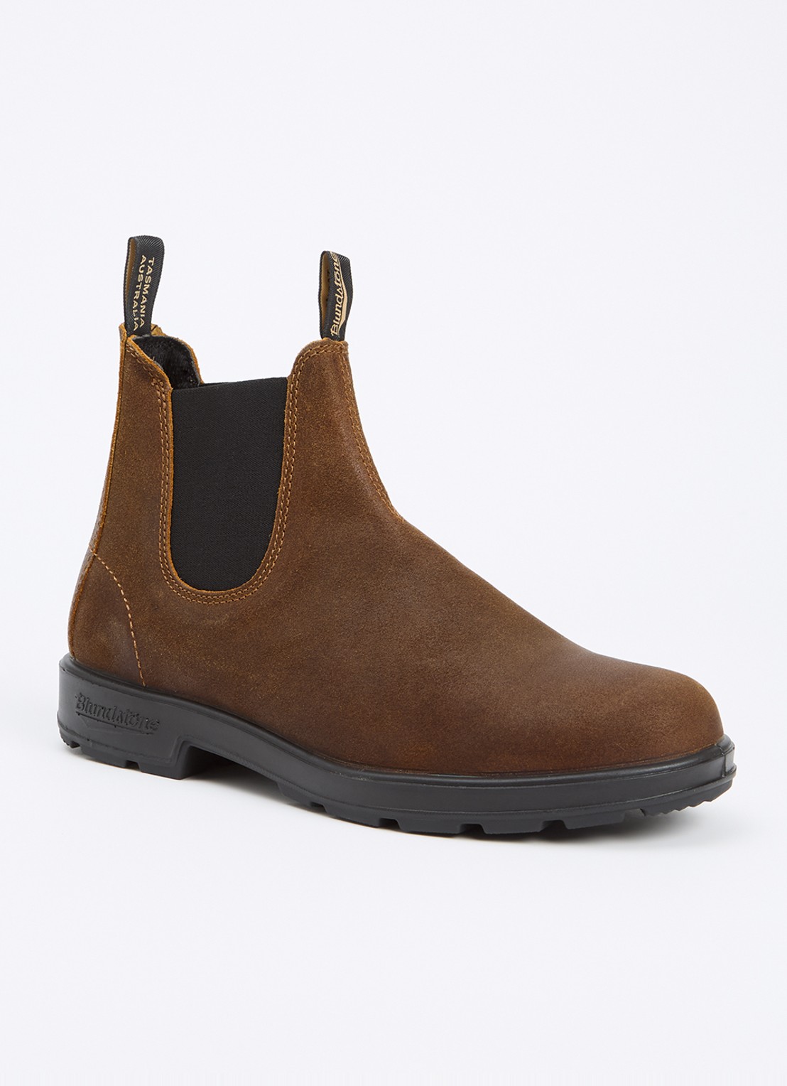 Blundstone 1911 chelsea boot van suède - voorkant bruin