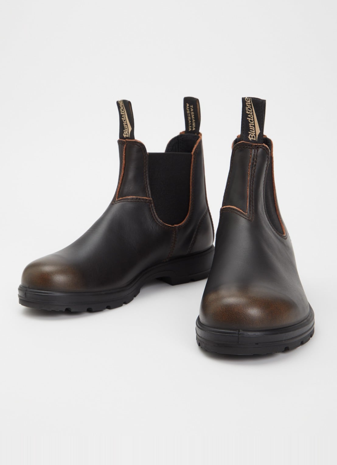 Blundstone 2440 chelsea boot van leer - detail 2 donkerbruin