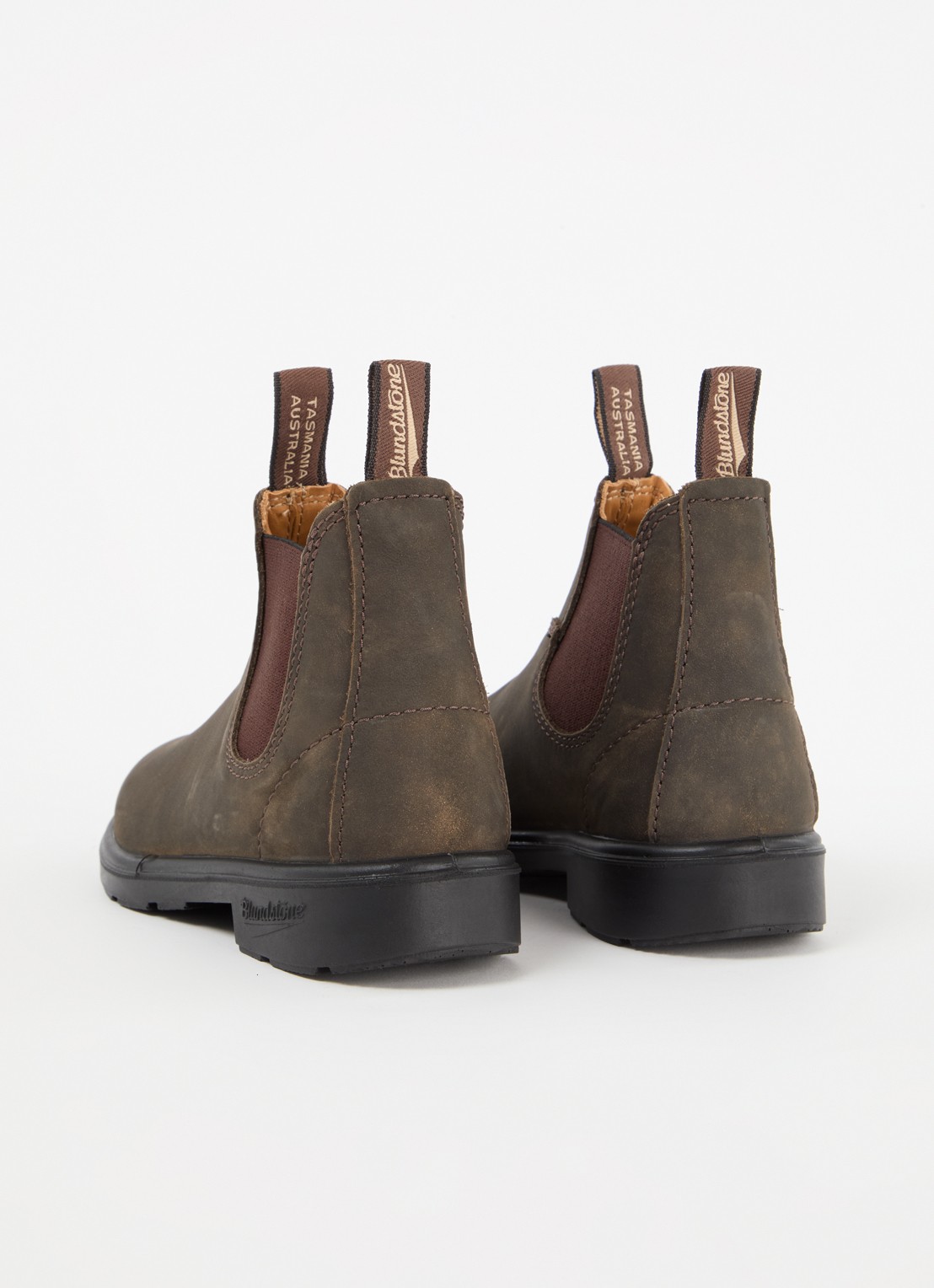 Blundstone 565 chelsea boot van leer - achterkant donkerbruin