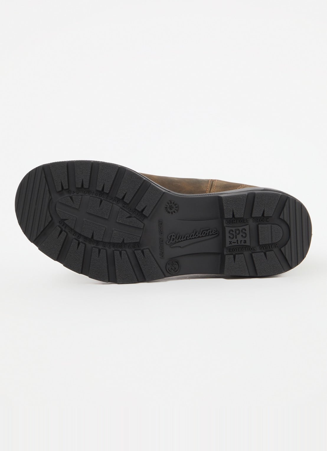 Blundstone 585 chelsea boot van leer - detail 4 donkerbruin
