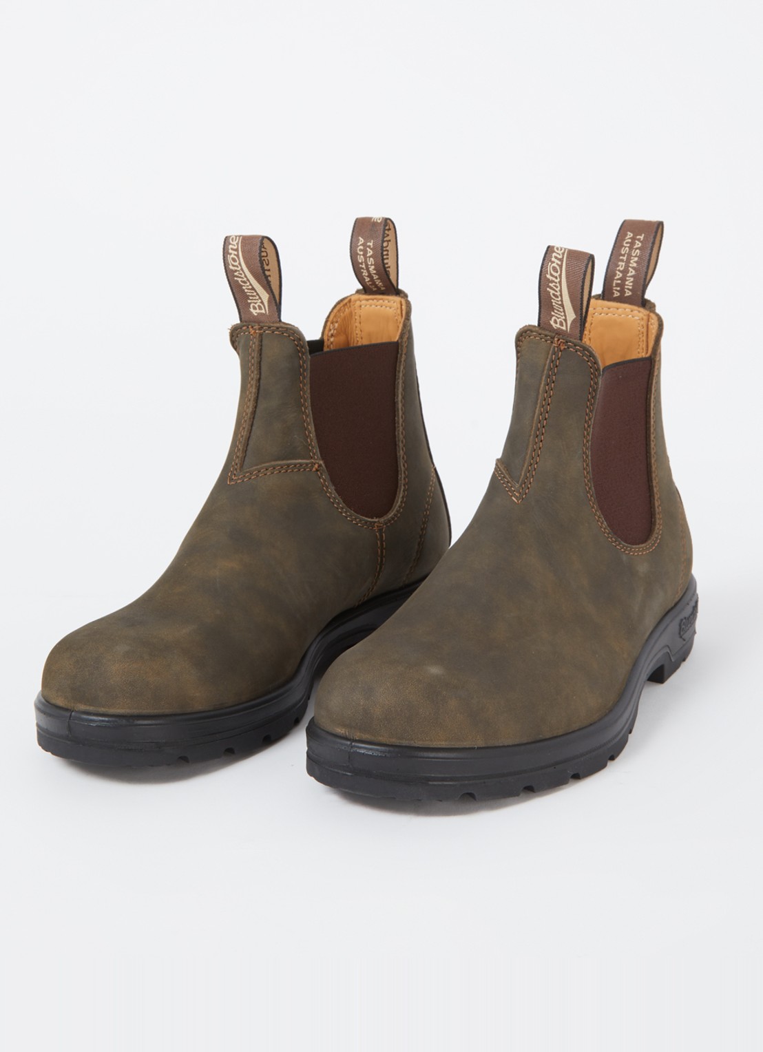 Blundstone 585 chelsea boot van leer - detail 5 donkerbruin