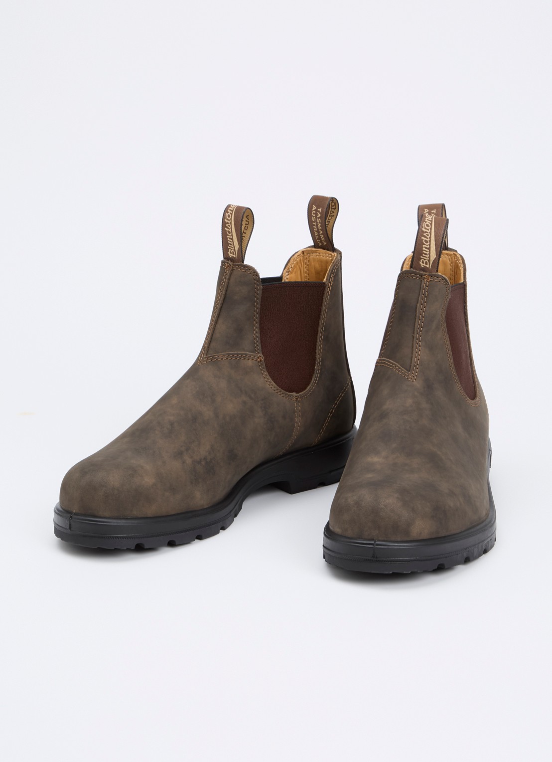 Blundstone 585 chelsea boot van nubuck - detail 3 bruin