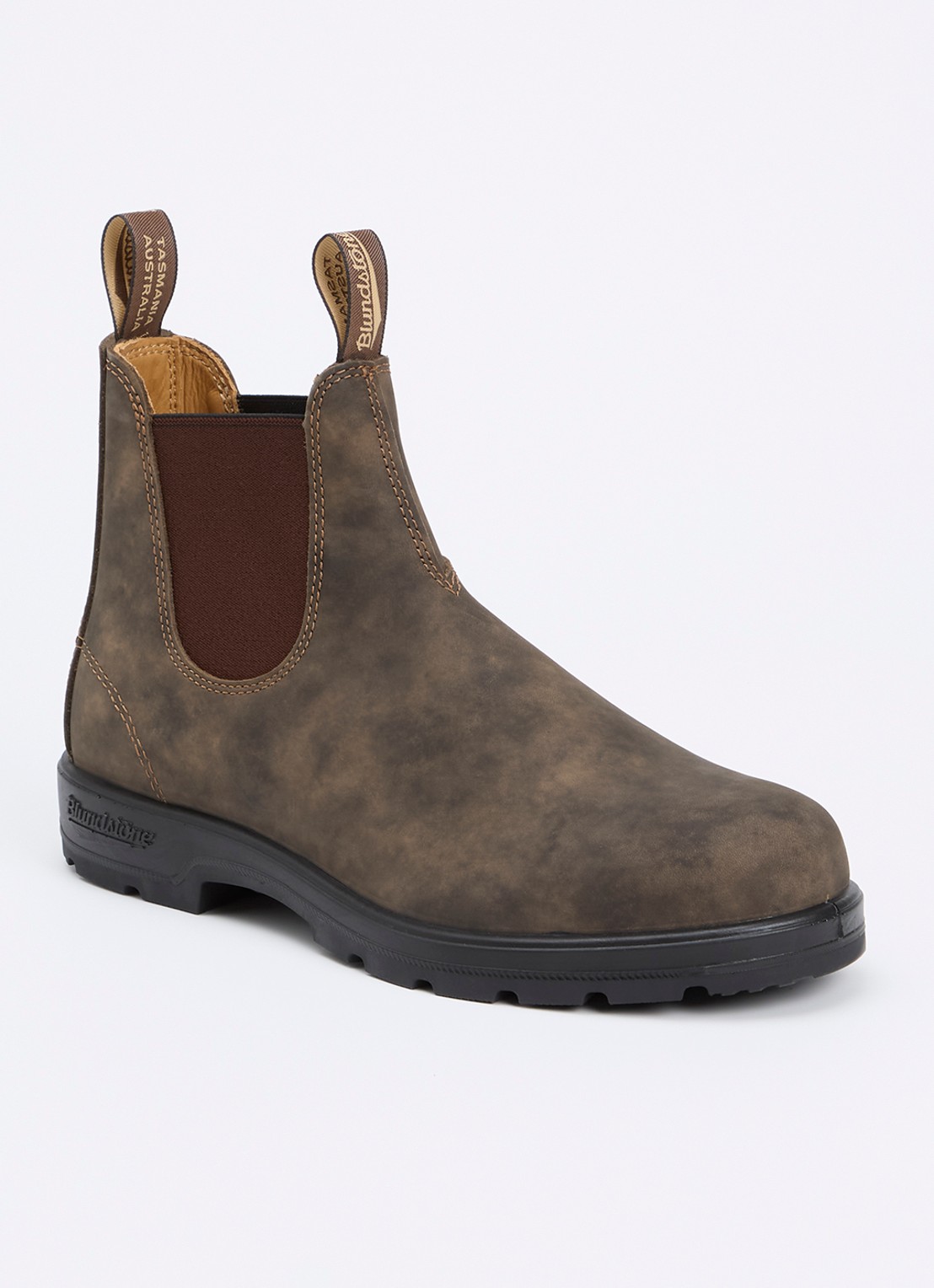 Blundstone 585 chelsea boot van nubuck - voorkant 2 bruin