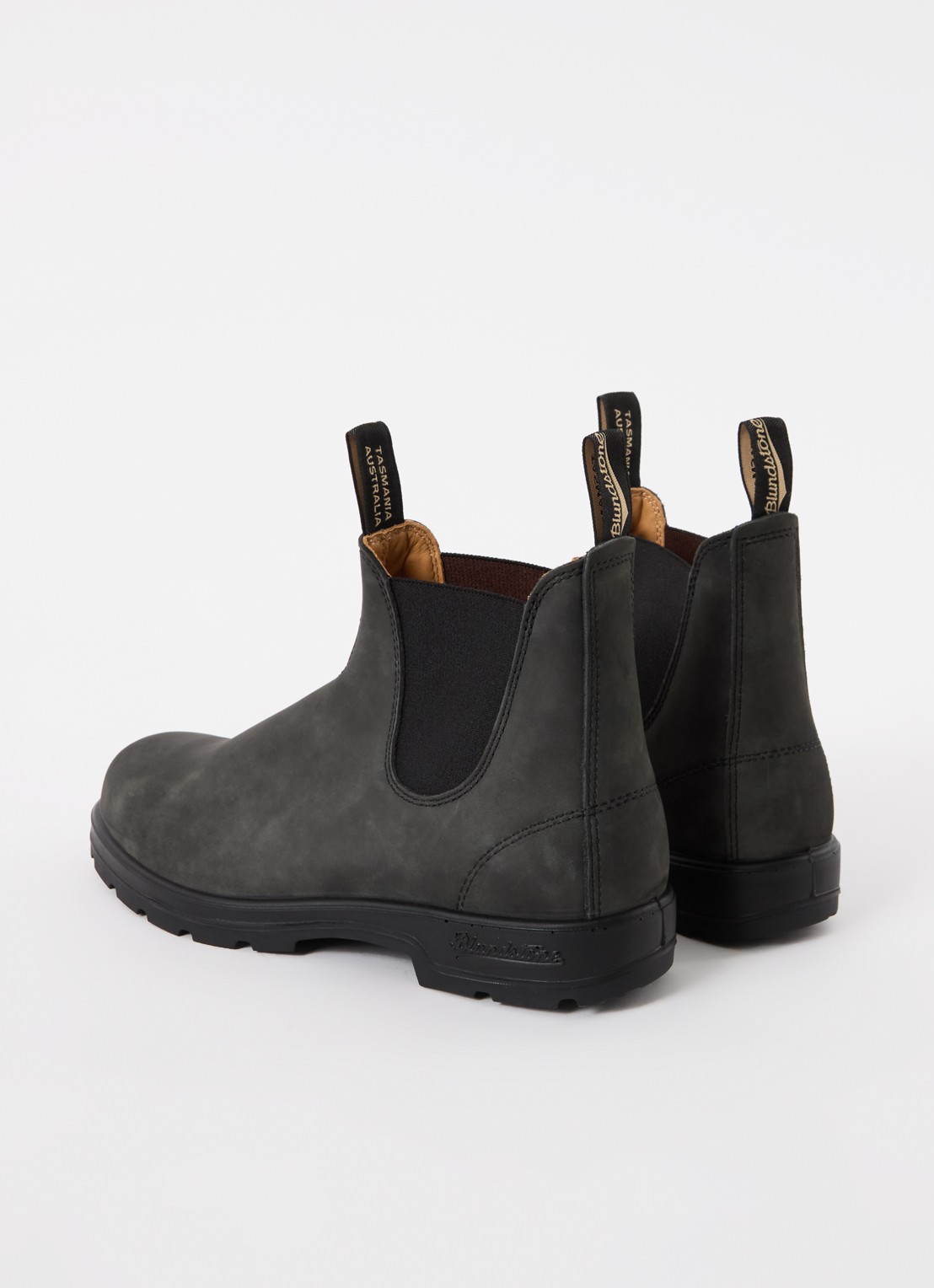 Blundstone Classic 587 chelsea boot van nubuck - achterkant 2 zwart