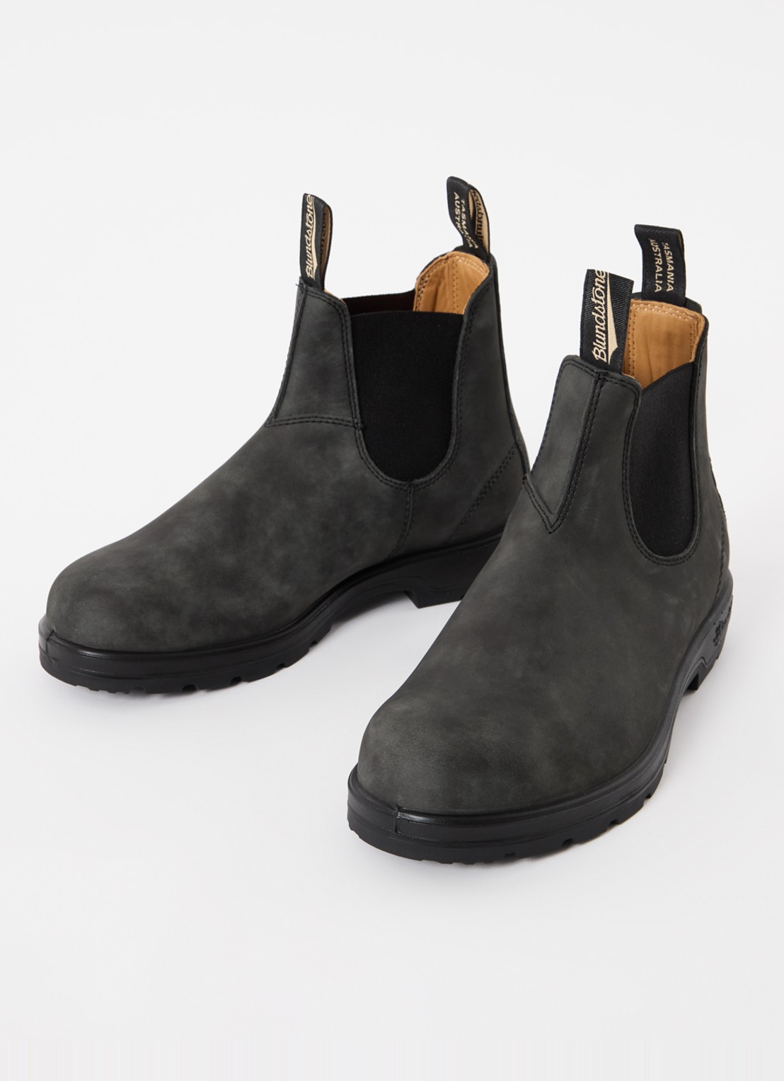 Blundstone Classic 587 chelsea boot van nubuck - detail 3 zwart